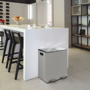 Prullenbak Spirella 2 x 20 L mat taupe